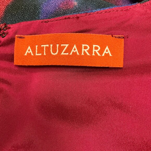 Altuzarra Burgundy Multi Crepe Top - Picture 5 of 6